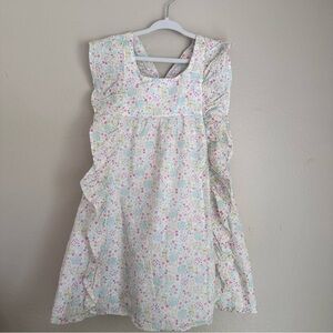 Shabby Chic Cream Floral Ruffle Dress Size 5